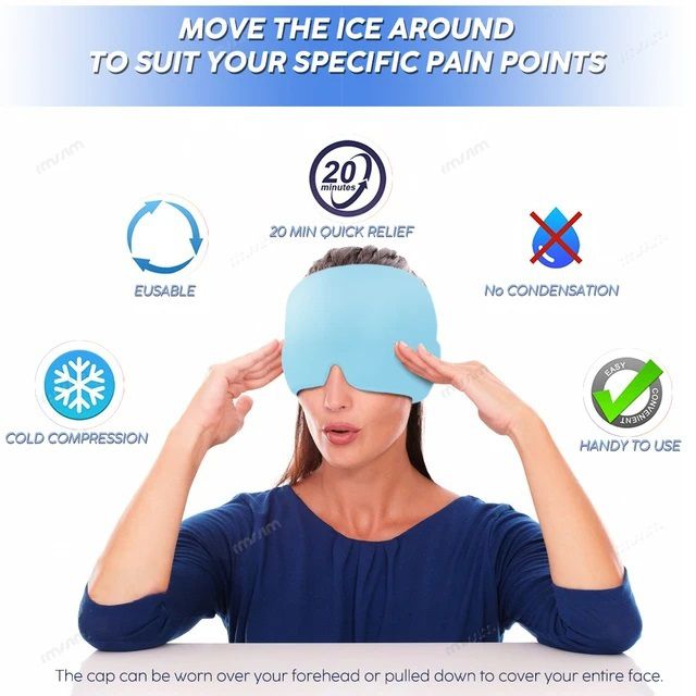 Máscara Facial Sombrero Alivio Migraña