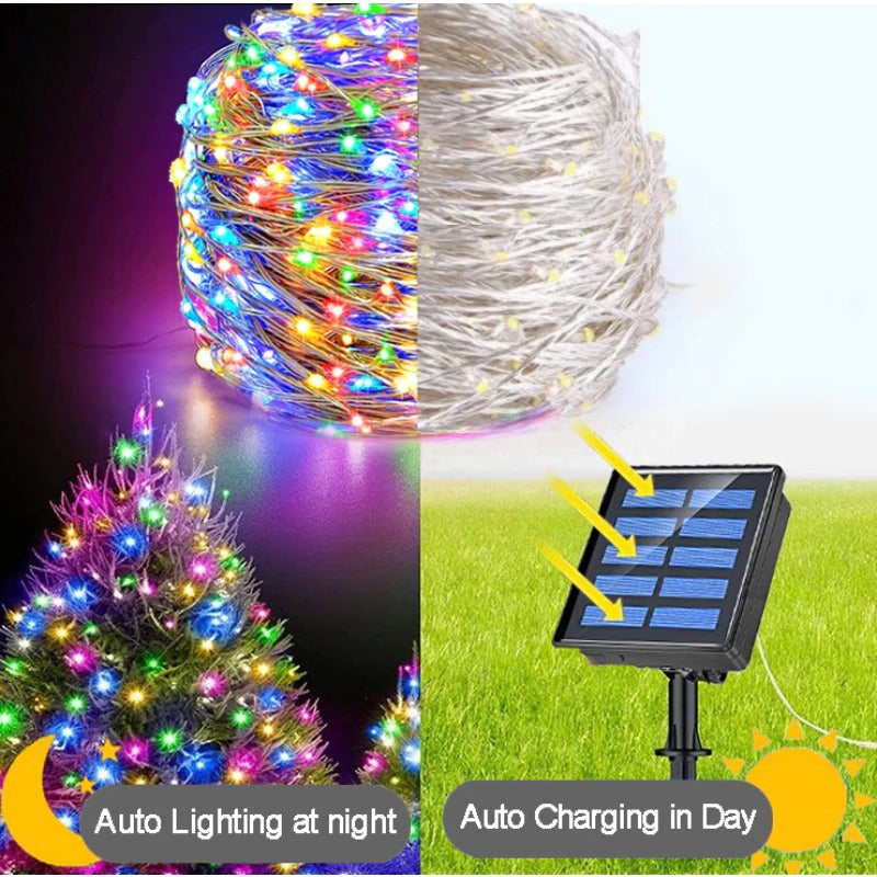 CADENA SOLAR DECORATIVA – 🎁 ¡LLEVA 1 Y RECIBE UN JUGUETE DE PAPÁ NOEL GRATIS! ✨