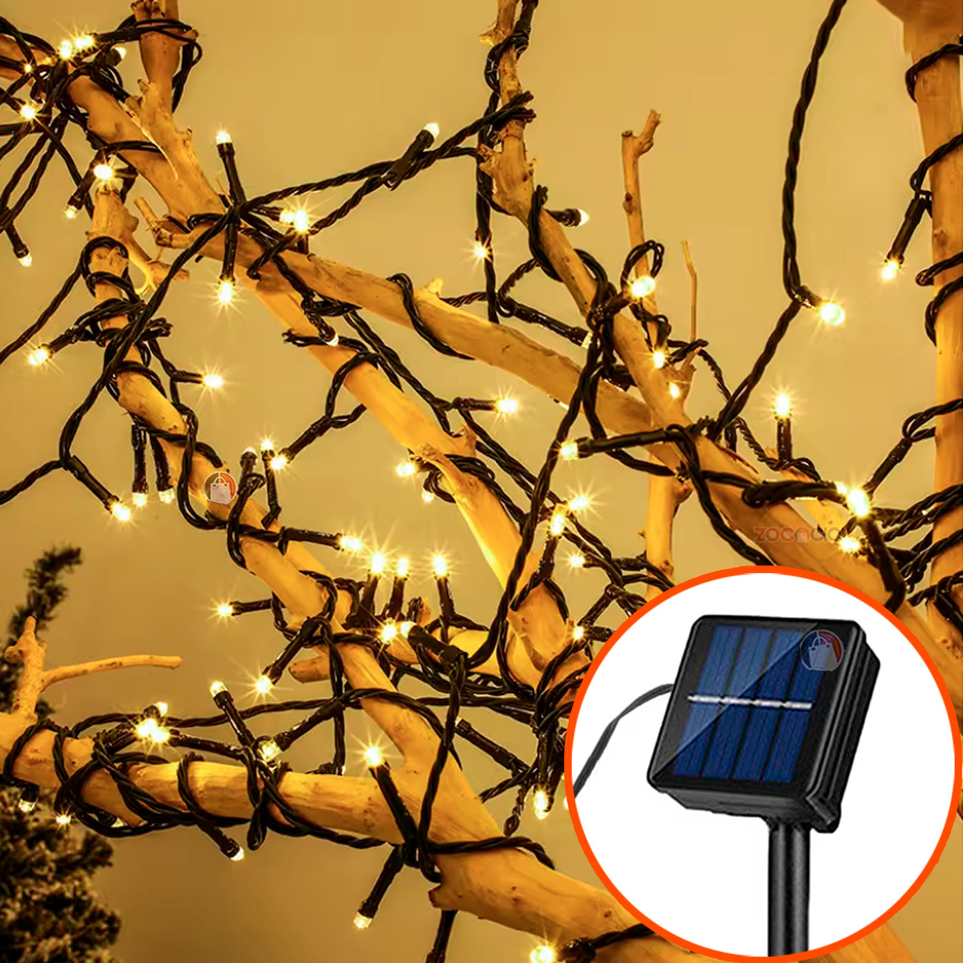 CADENA SOLAR DECORATIVA – 🎁 ¡LLEVA 1 Y RECIBE UN JUGUETE DE PAPÁ NOEL GRATIS! ✨