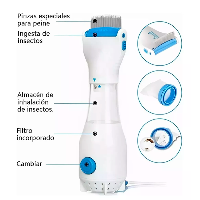 Quita Piojos 2 en 1™ – ¡Compra HOY y recibe Cepillo Filtro Extra + Garantía Extendida GRATIS!