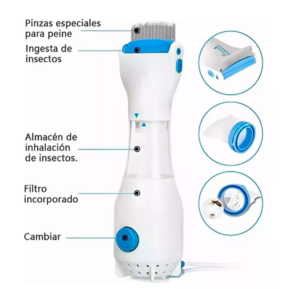 Quita Piojos 2 en 1™ – ¡Compra HOY y recibe Cepillo Filtro Extra + Garantía Extendida GRATIS!
