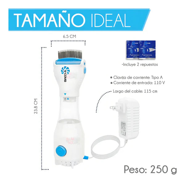 Quita Piojos 2 en 1™ – ¡Compra HOY y recibe Cepillo Filtro Extra + Garantía Extendida GRATIS!