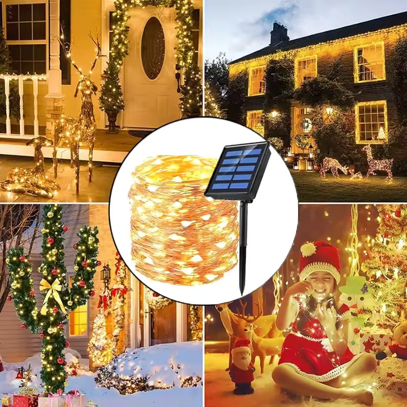 CADENA SOLAR DECORATIVA – 🎁 ¡LLEVA 1 Y RECIBE UN JUGUETE DE PAPÁ NOEL GRATIS! ✨